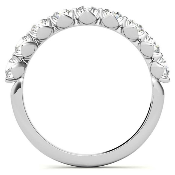 9-Stone 3mm Round Moissanite Stackable Band - Picture 3 of 16